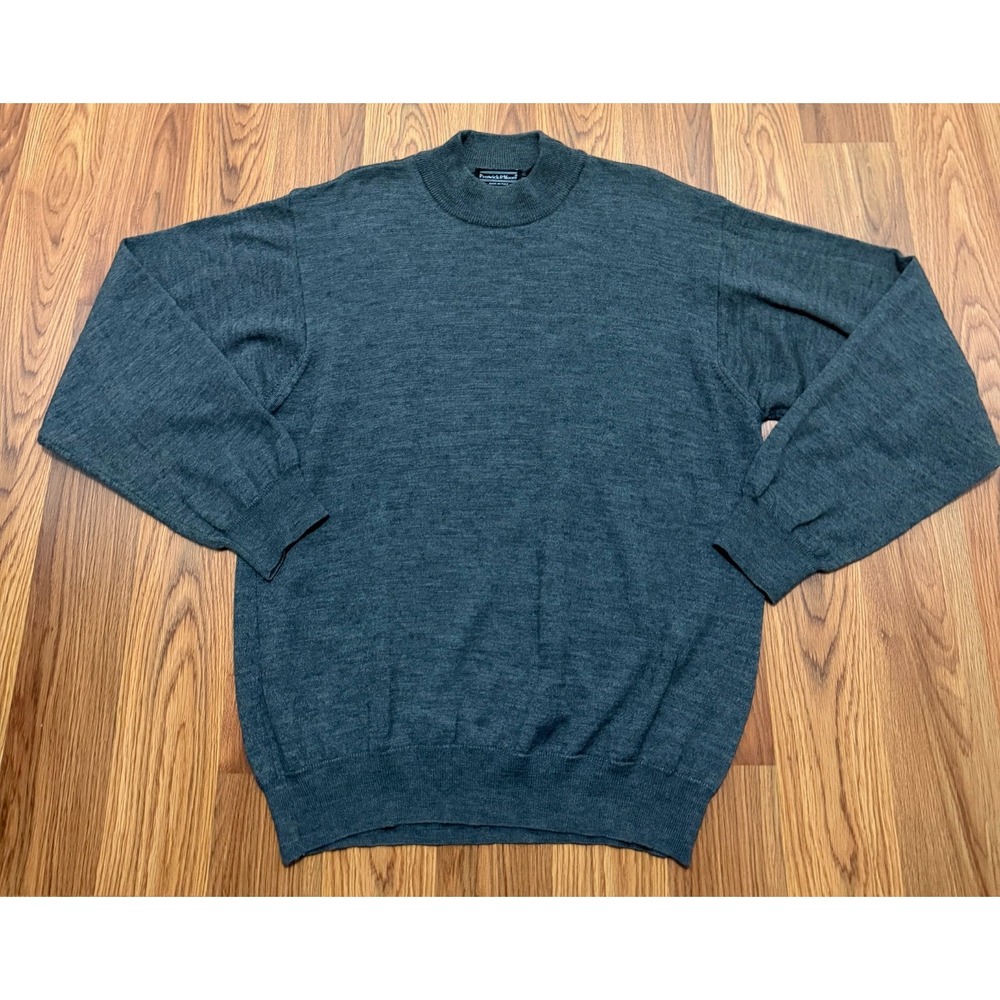 Preswick & Moore Sweater Mens Large Merino Wool Crewneck Made Italy